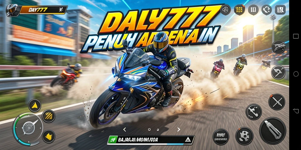 Tampilan menarik dari balapan motor di DAY777.