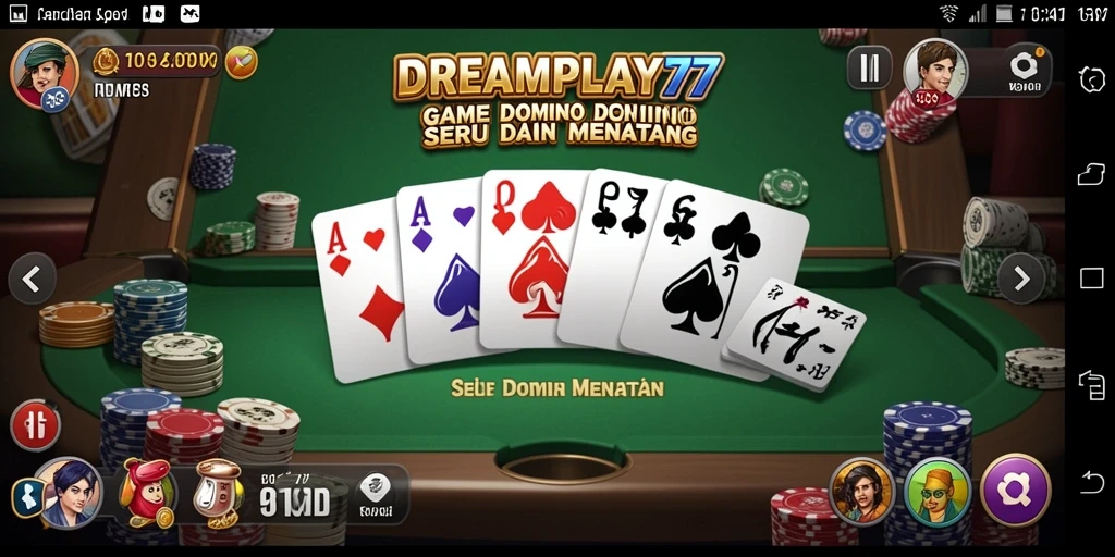 Tampilan menarik dari gameplay Domino di DREAMPLAY77.