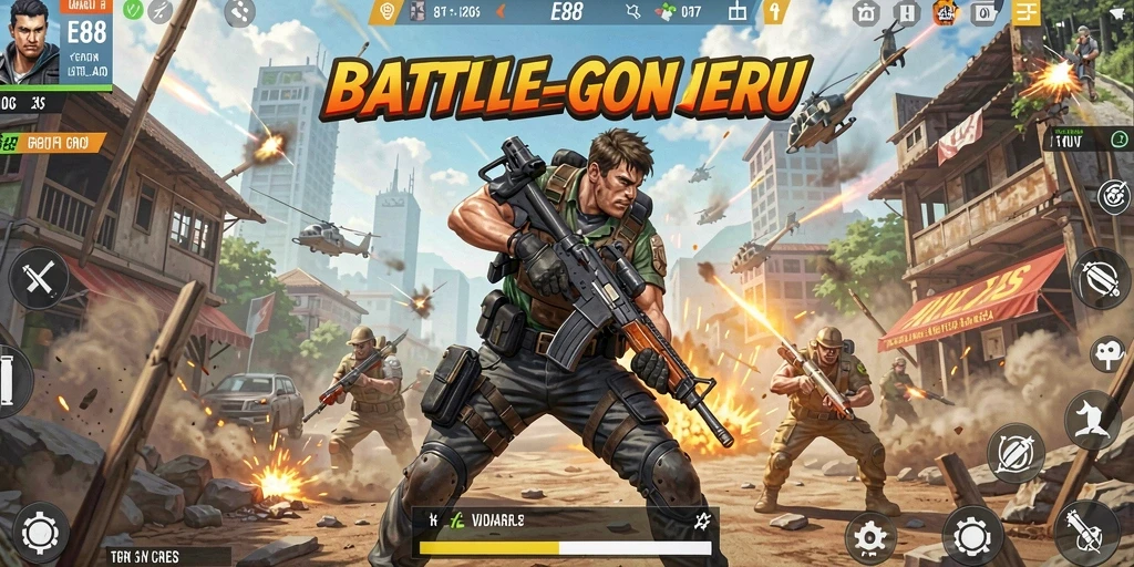 Gameplay mendebarkan E88 dalam suasana Battle Royale.