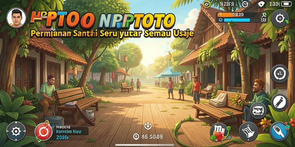 Tampilan gameplay HPTOTO yang penuh warna dan seru.