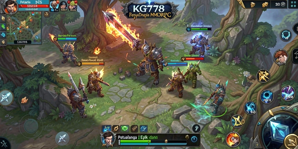 Tampilan gameplay seru dalam dunia MMORPG yang mendebarkan.