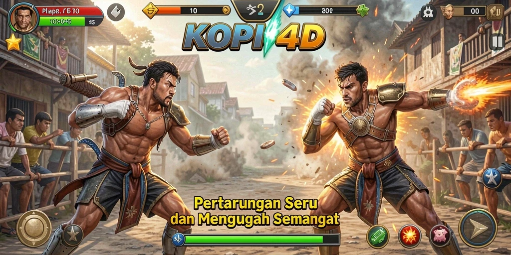 Tampilan pertarungan sengit dalam KOPI4D yang menantang.