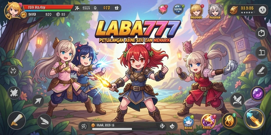Tangkapan layar LABA777 menampilkan aksi mendebarkan dalam pertempuran anime.