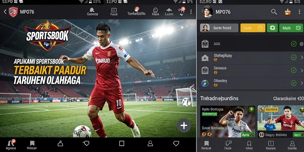 Tampilan antarmuka modern dengan fitur taruhan olahraga yang menarik.