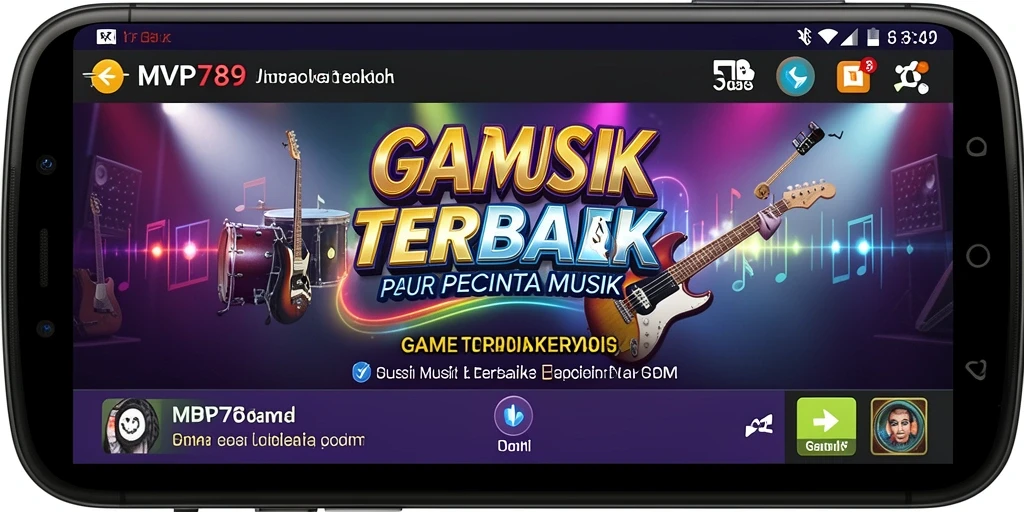 Tampilan gameplay MVP789 yang menampilkan interaksi musik yang seru.