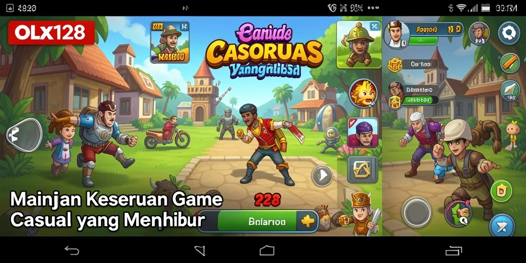 Tampilan gameplay OLX128 yang seru dan penuh warna.