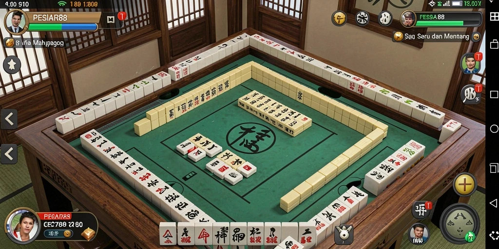 Gameplay PESIAR88 yang menarik dalam setiap pertandingan Mahjong.