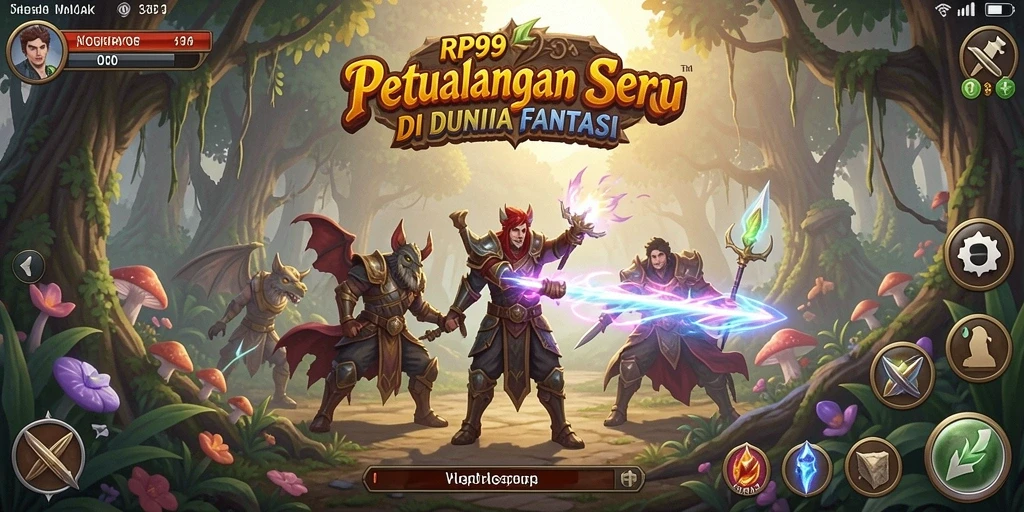 Tangkapan layar dari gameplay menampilkan petualangan seru di dunia fantasi.