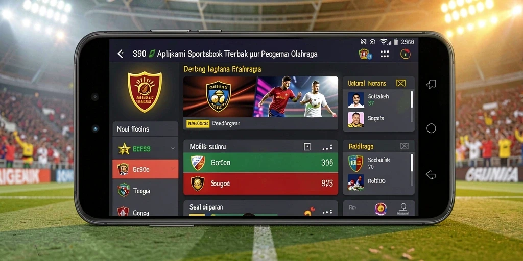 Tampilan antarmuka S80 saat bertaruh pada olahraga.