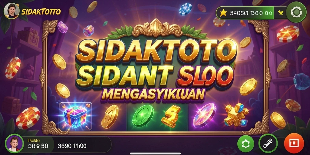 Menampilkan gameplay seru SIDAKTOTO dengan berbagai tema slot.