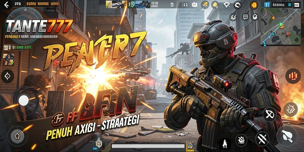 Tampilan gameplay TANTE777 dengan aksi tembak-menembak yang intens.