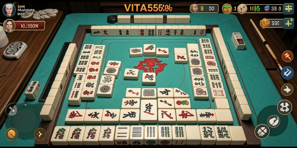 Tangkapan layar gameplay VITA555 yang menunjukkan aksi mencocokkan ubin.