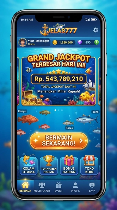 Tampilan antarmuka pengguna pada jelas777 yang intuitif dan menarik.